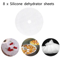 8 pcs round silicone dehydrator sheets non stick fruit dehydrator mats reusable steamer mat mesh sheet for fruit dryer