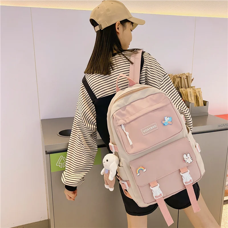 

Fashion Backpack Canvas Women Backpack Anti-theft Shoulder Bag New School Bag For Teenager Girls School Backapck Female