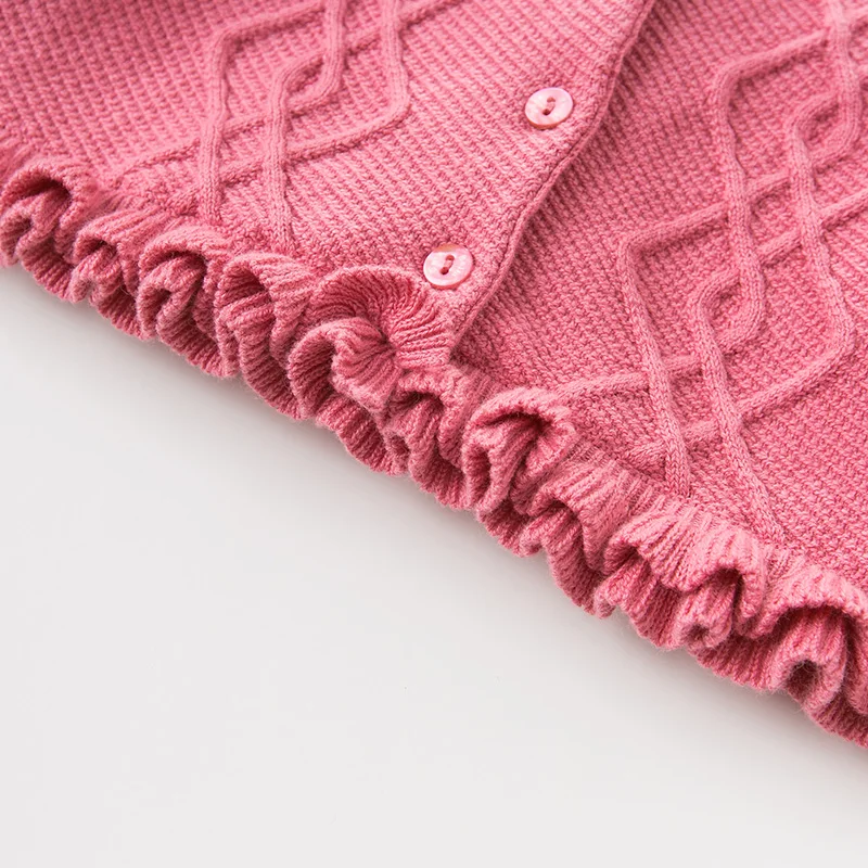 Детский трикотажный кардиган с рюшами осень | Детская одежда и обувь