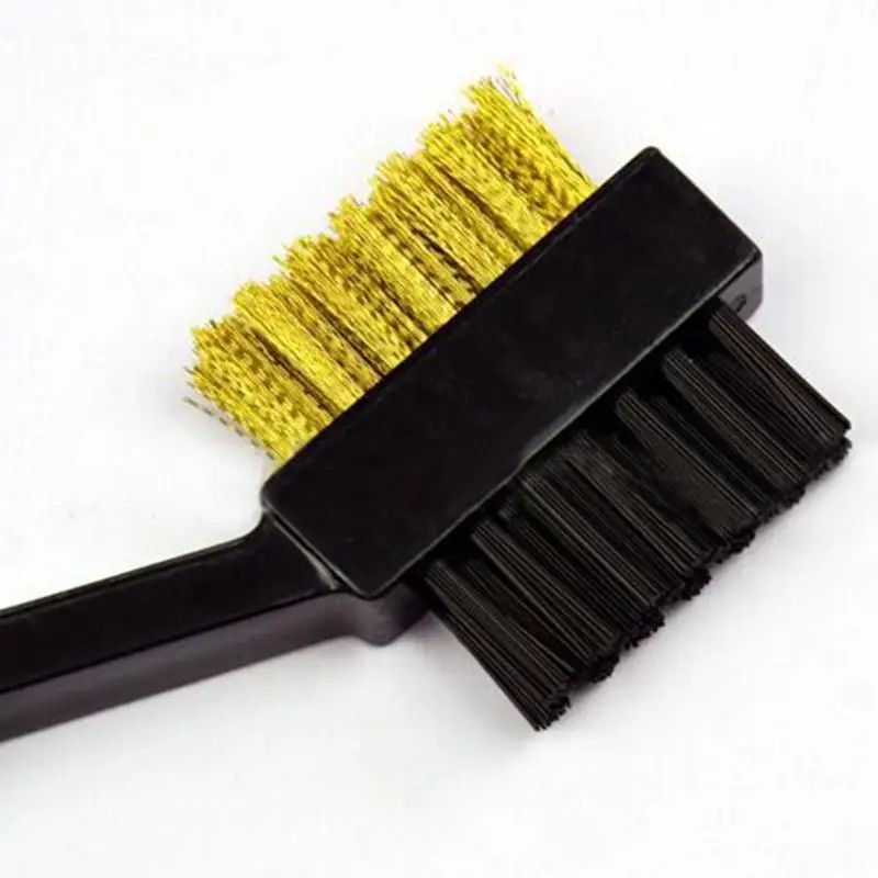 

Outdoor Brass Wires Nylon Golf Club Brush Groove Ball Cleaner Kit Tool Golf Training Aids Golf accessories 2 Sided Brush