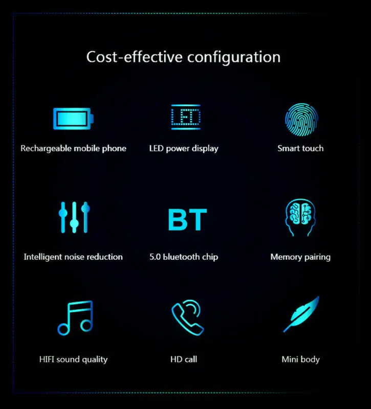 PYMH IPX7 Беспроводной Bluetooth наушники светодиодный наушники-вкладыши TWS гарнитура