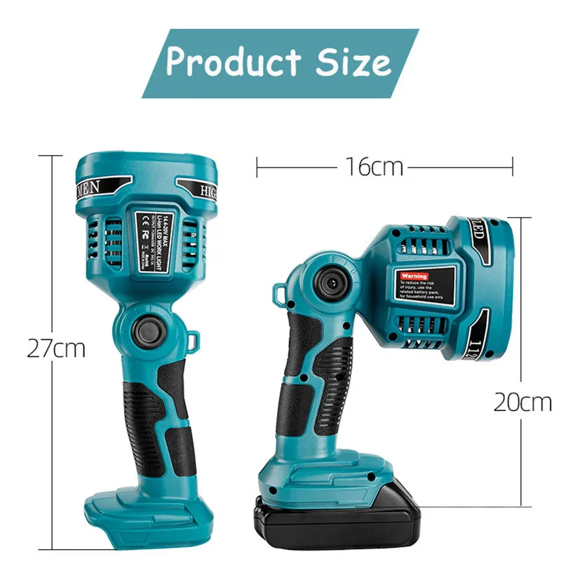 Светодиодный фонарь под батарею Makita 3 Вт/12 Вт 18 В для литиевых батарей BL1430 BL1830 (без