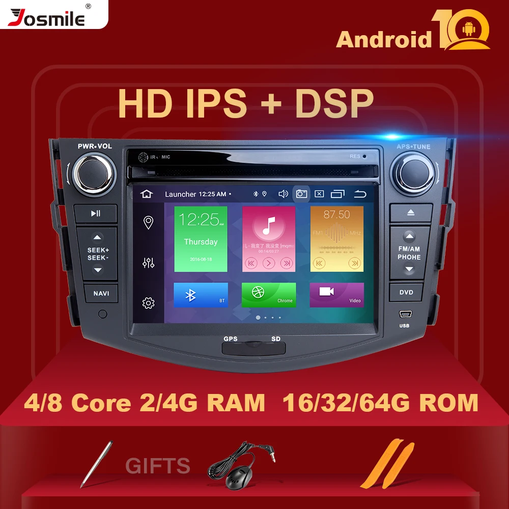 

DSP 4GB 2din Android 10 Car Radio DVD Player For Toyota RAV4 Rav 4 2006 2007 2008 2009 2010 2011 2012 Multimedia GPS Navigation