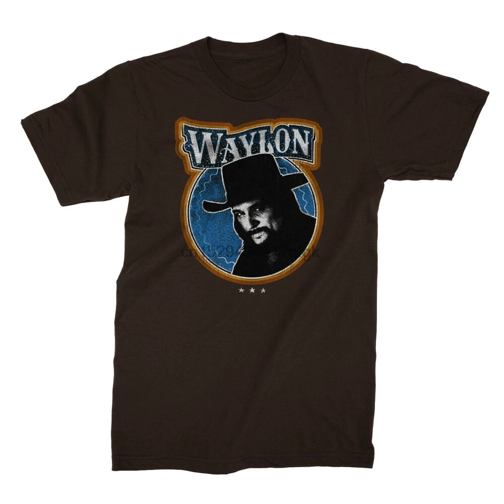 Оригинальная облегающая футболка WAYLON JENNINGS беглецов коричневая размеры S M L XL 2XL