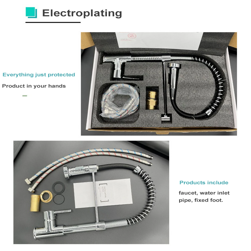 

Multifunctional All Copper Rotatable Hot and Cold Water Sink Kitchen Spring Faucet Kitchen and Bathroom Supplies