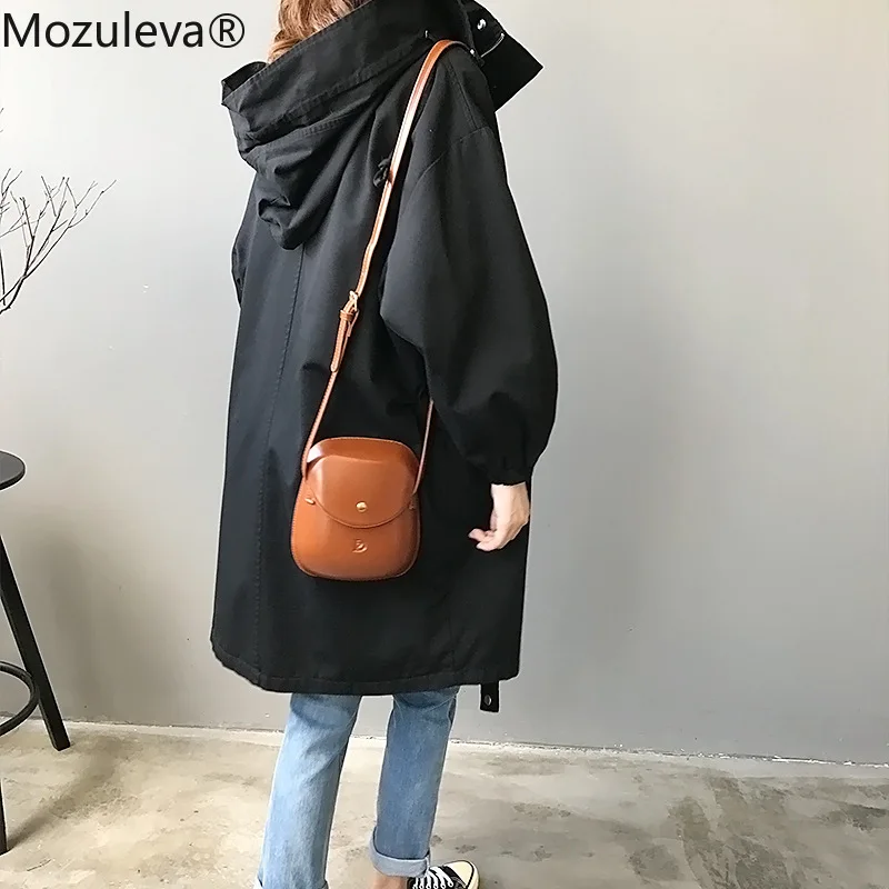 Женская ветровка средней длины с капюшоном в Корейском стиле | одежда