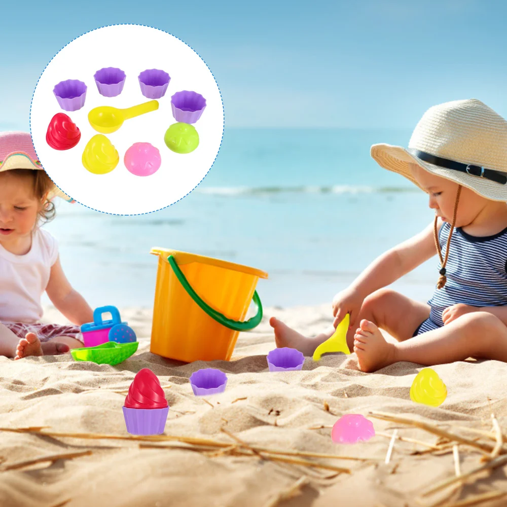 

9pcs/set Children Beach Toys Kids Ice Cream Mold Funny Educational Playthings