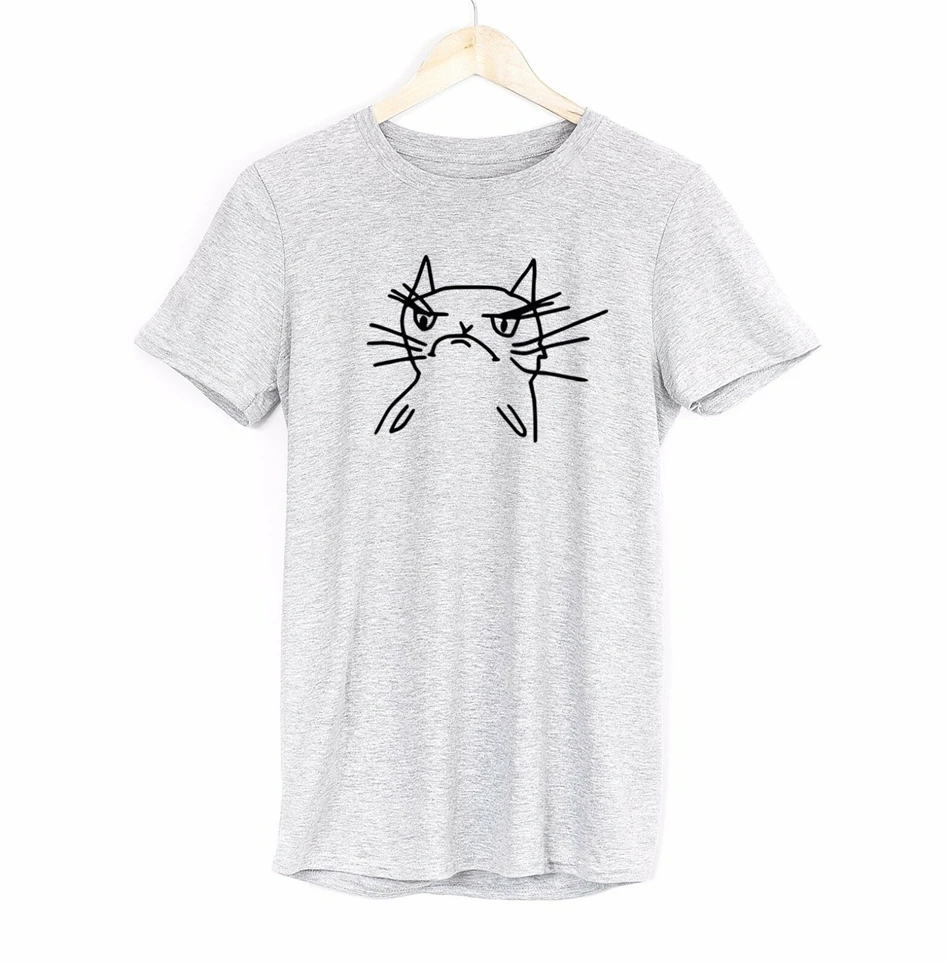 Сердитый кот забавная Мужская футболка юморная шутка Цитата подарок для мужей и