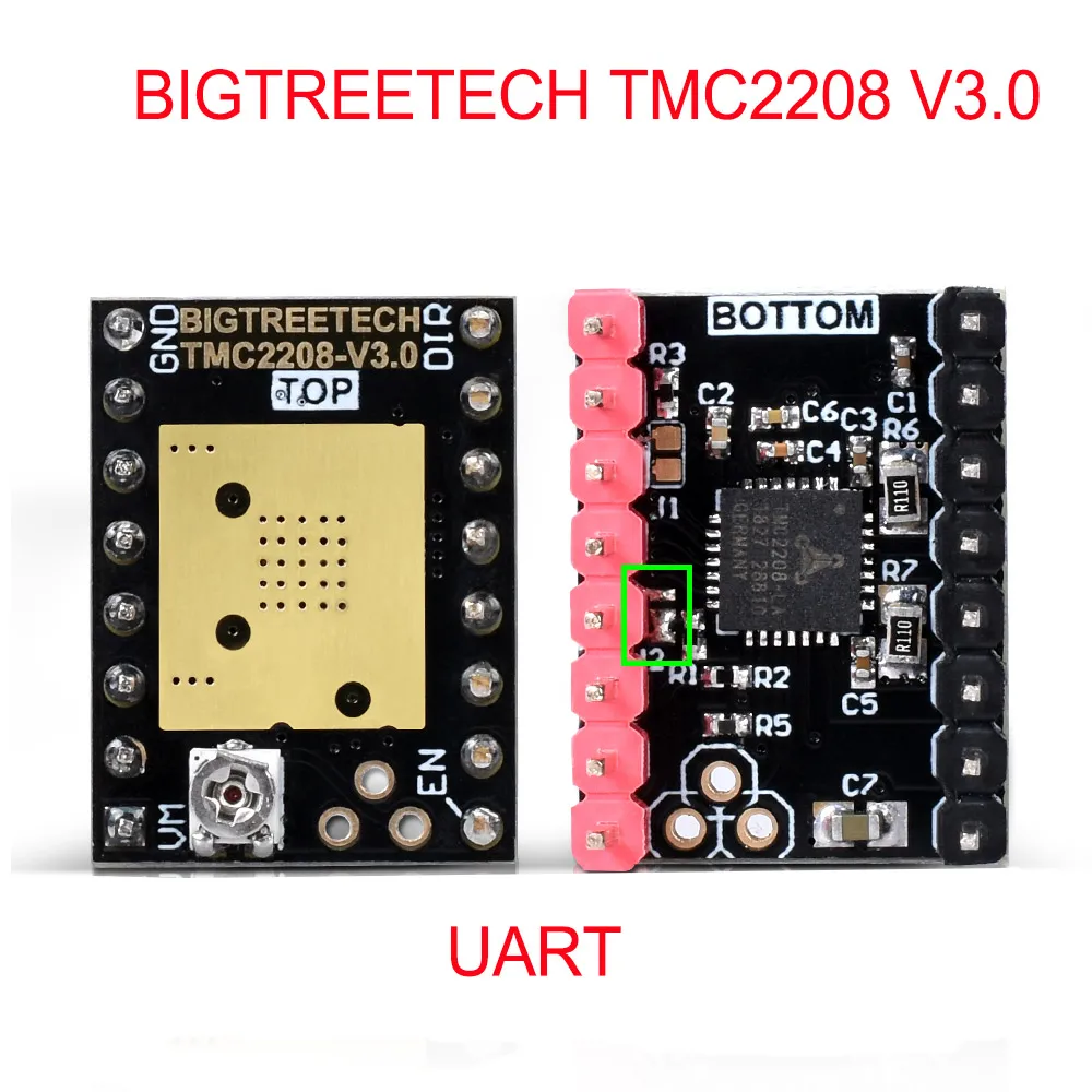 TMC2208 V3.0 UART TMC2130 V3.0 SPI Драйвер шагового двигателя для SKR V1.3 MINI E3 Ramps 1,4/1,6 3D-принтер, запчасти для 3D-принтера - Цвет: TMC2208 UART