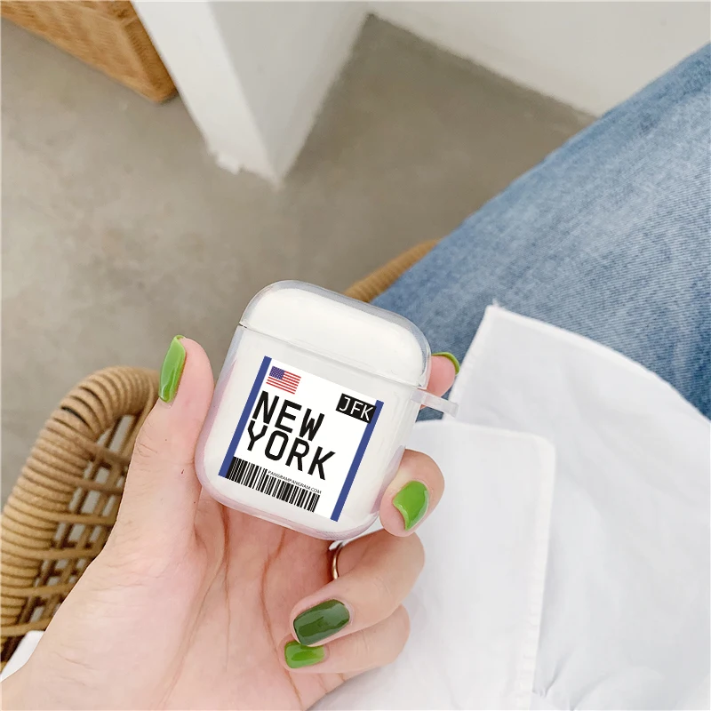 Чехол для наушников Airpods 2 1 Pro i12 модные туристические наушники с Bluetooth штрих-кодом