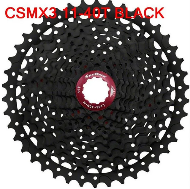 MX3 11-40T Black Sunrace 10 скоростная кассета CSMS3 CSMX3 11-40 т 42 46T велосипедная кассета для Shimano SRAM маховик 11-40 11-42 11-46 10s кассета - Цвет: MX3 11-40T Black