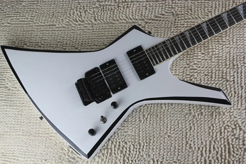 Высокое качество Заводская распродажа Jackson KE2 Келли белая электрогитара, гитара Jackson-1312-21