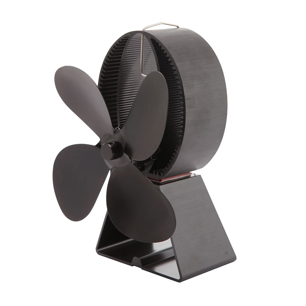Вентилятор печи 4 лезвия тепла питание вентилятор эффективное для камина на