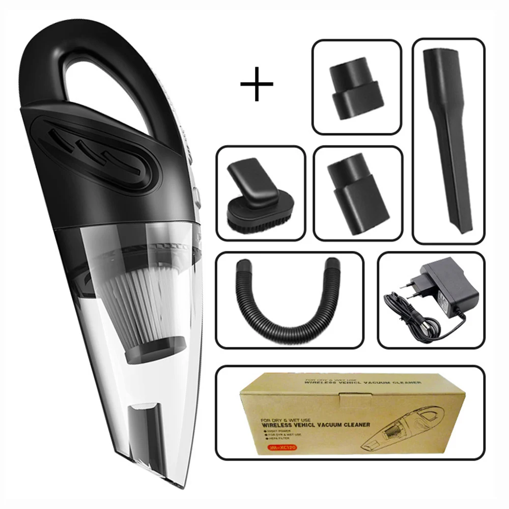 

120W Handheld Car Vacuum Cleaner Cordless Powerful Cyclone Suction Wet Dry DualUse Portable Vacuum Cleaner For Car Home Pet Hair