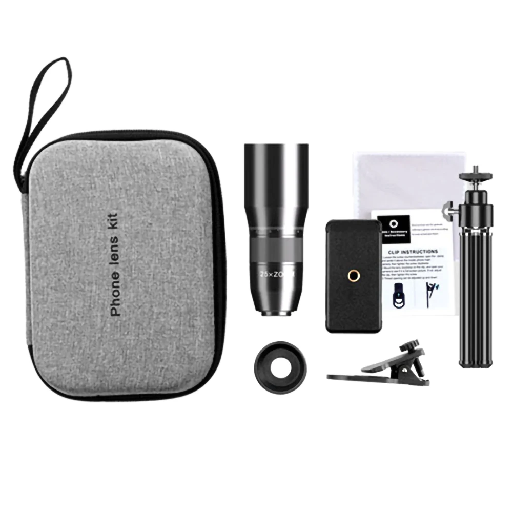 

Mobile Phone Telescope Lens 25X Single Tube Telephoto Lens HD External Camera