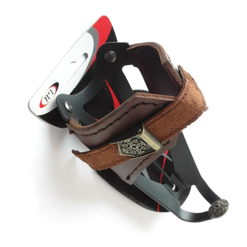 

Bicycle Bottle Cage Vintage Leather Adjustable Mountain Road Bike Bottle Holder R3ME