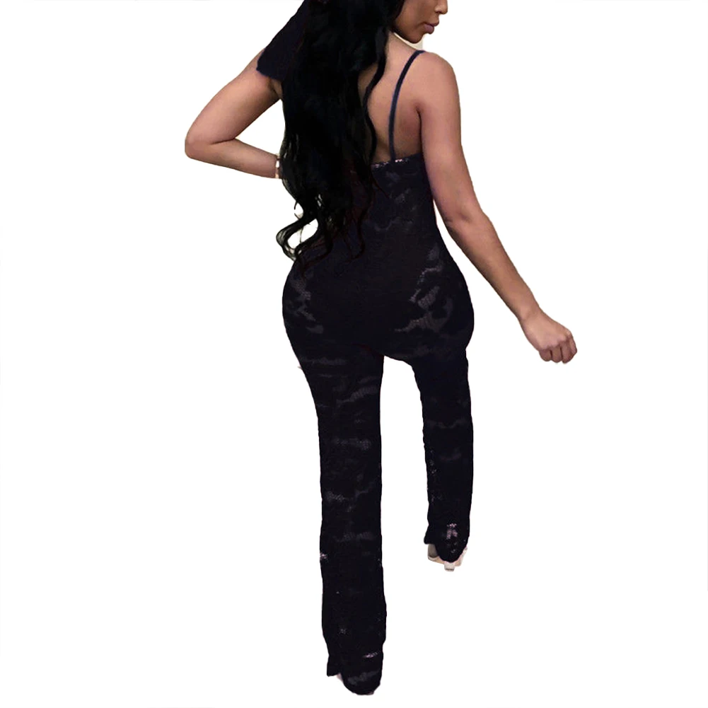 Женский кружевной тюлевый комбинезон без рукавов с высокой талией| |