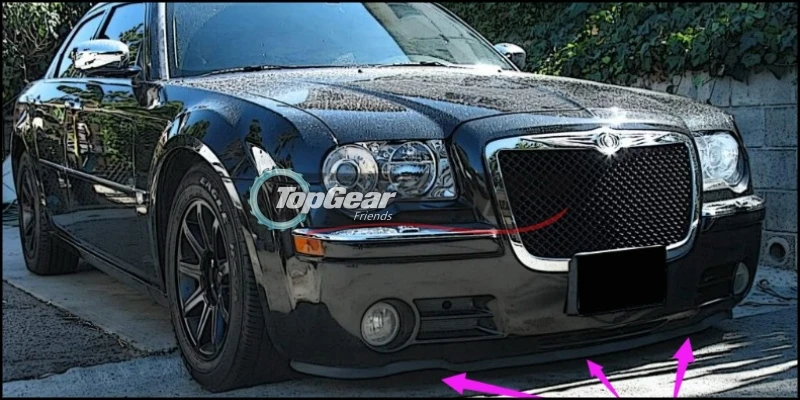 Дефлектор губ бампера для Chrysler 300 300C Lancia Thema передняя юбка спойлера ДЛЯ