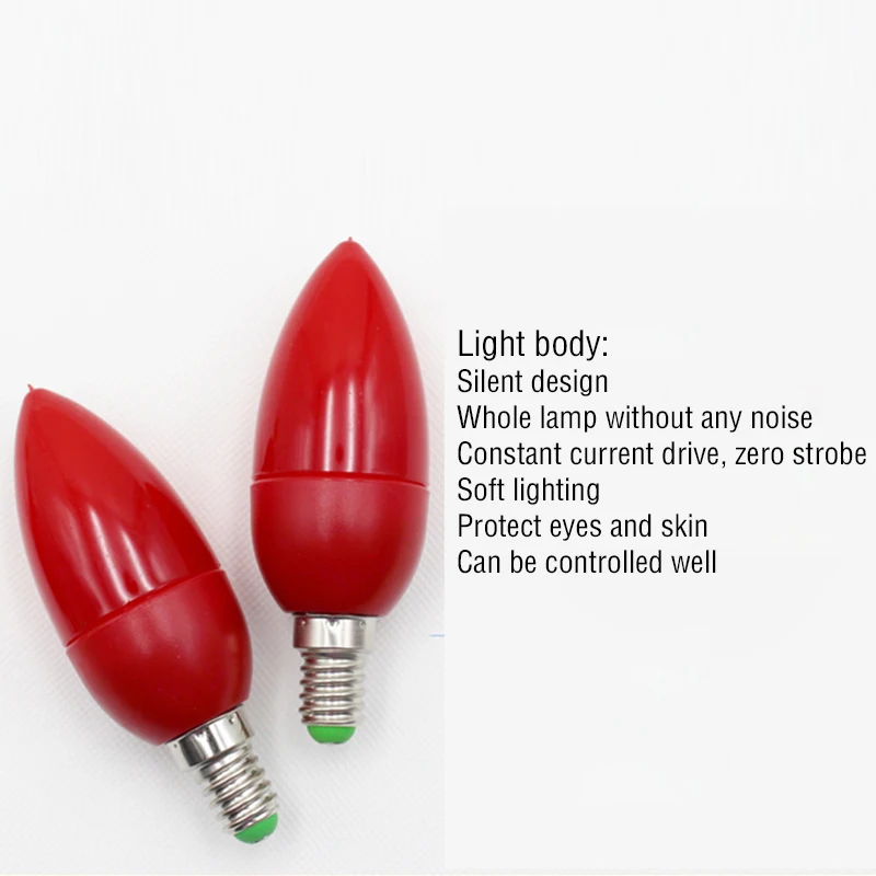 Светодиодный светильник-свеча красный светильник Фортуны энергосберегающий s E12