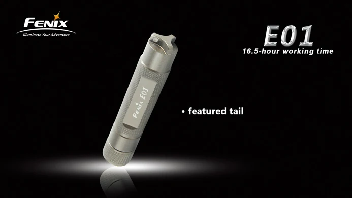 Fenix E01 светодиодный миниатюрный фонарик-брелок Золотой подарок фонарик на батарейках ААА фонарик