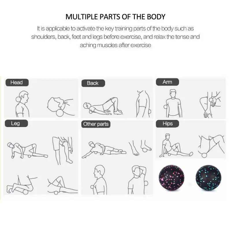 EVA Fascia Ball Yoga Reflexology Muscle Relaxation Menstrual Fitness Meridian Handball 8cm | Красота и здоровье