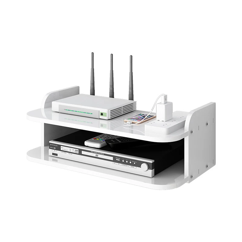 

TV Screen Top Storage Shelf Rack Holder Computer Monitor Desktop Stand TV Rack Display Shelf Storage Rack Wall Mounted Media Con