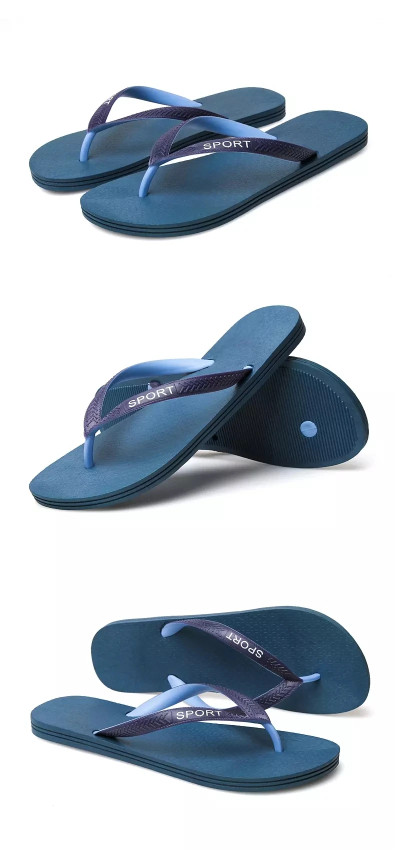 

Summer Korean big size Tide Slippers Men Non-slip Cool Flip-Flops Breathable Thick-soled Sandals Slippers Toe Sandals