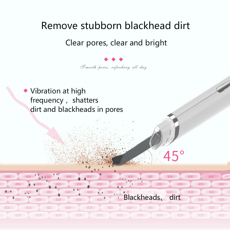 Ultrasonic Cleaner Exfoliating Shovel Skin Beauty Equipment Scrubber Deep Face Clean Machine Knife remove Blackhead | Красота и
