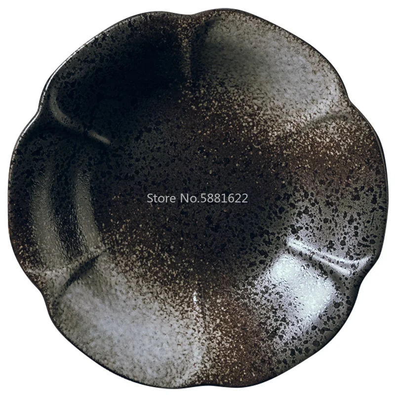 Креативная керамическая тарелка с цветком магнолии простая японская для