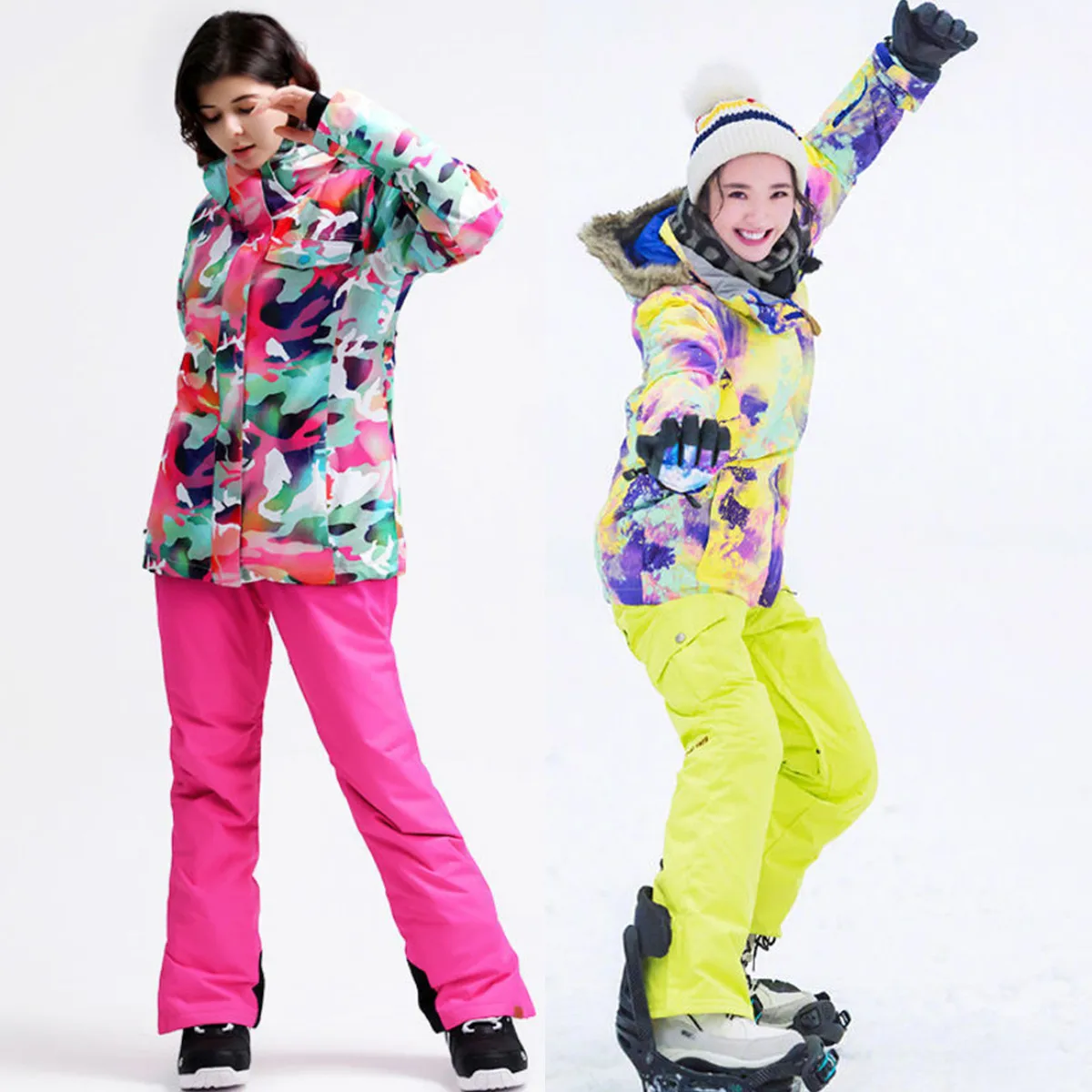 Женская лыжная одежда женская зимняя уличная спортивная ветрозащитная