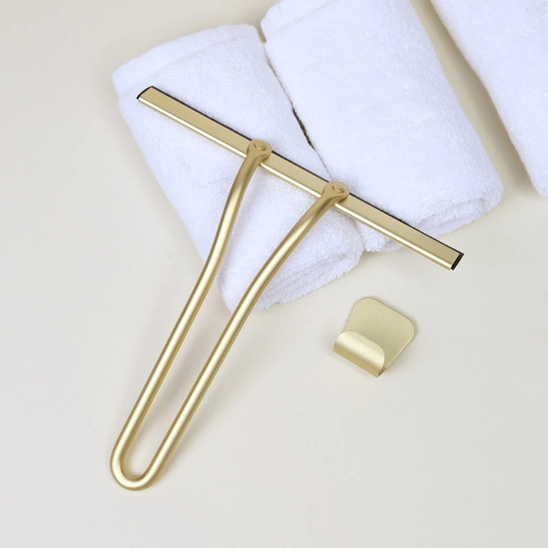 Алюминиевый скребок для душа стекла очиститель с крючком держатель ванной кухни