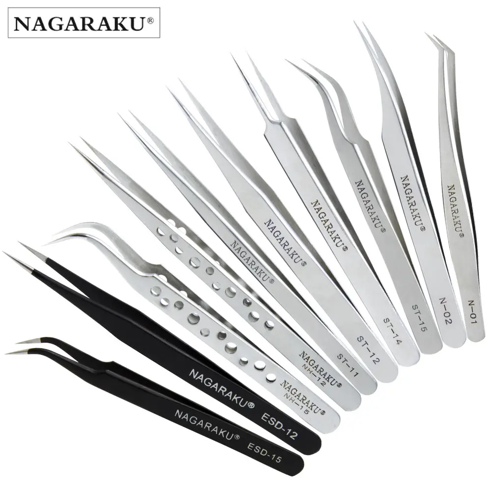 Eyelash Extensions Tweezers Set Multi-function Stainless Steel lash Beauty Make up tools | Красота и здоровье