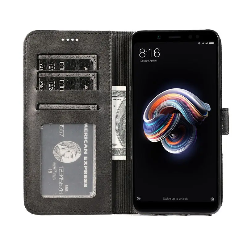 Чехол-бумажник с откидной крышкой для Xiaomi Redmi Note 5, роскошный кожаный чехол-книжка для телефона Xiaomi Redmi Note 5 Pro, чехол для Redmi Note 5, сумка