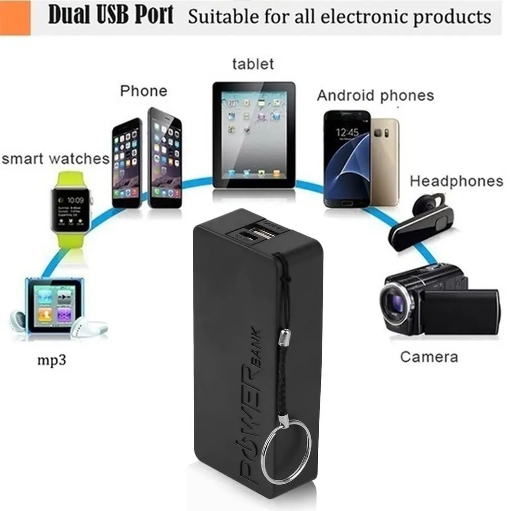 6 Colors 5600mAh 5V USB DIY Powerbank Case Portable External Battery Storage Box Power Bank For Mobile Phones | Автомобили и