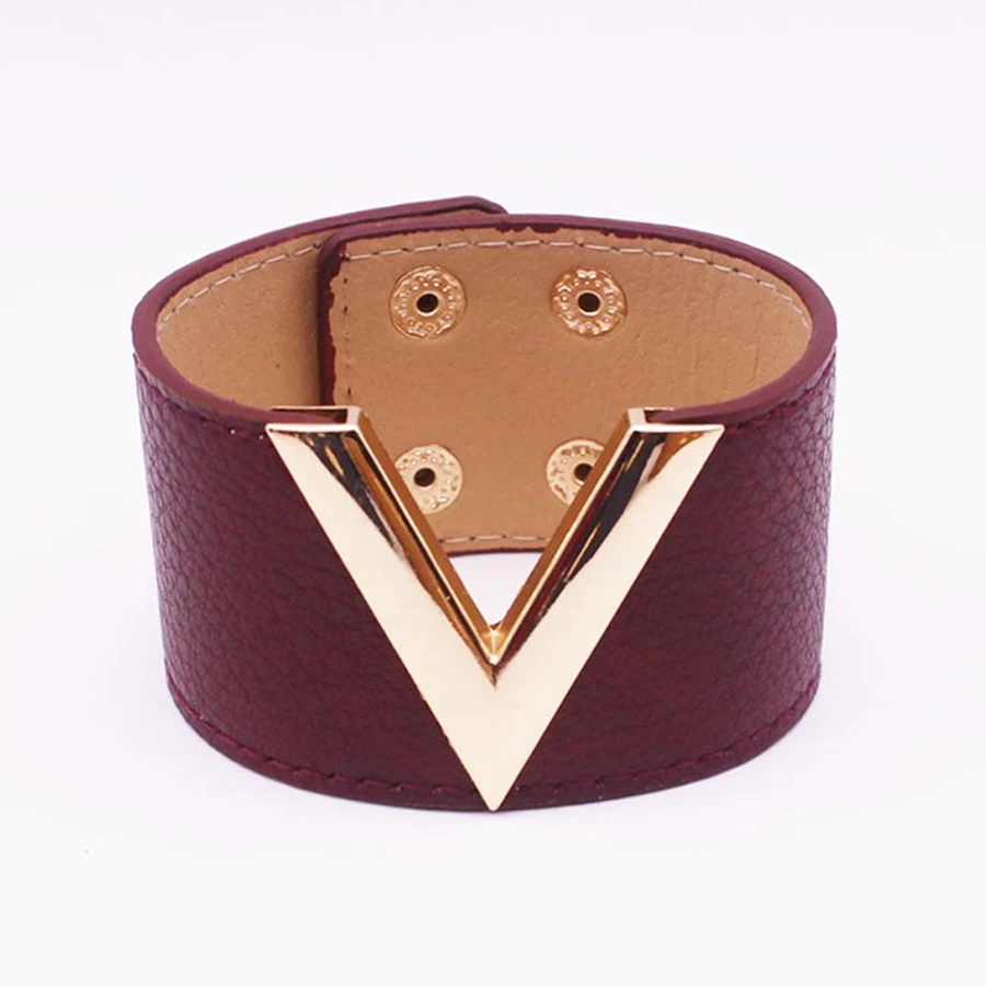 Винтажный кожаный браслет с леопардовым принтом в стиле панк|Браслеты| |