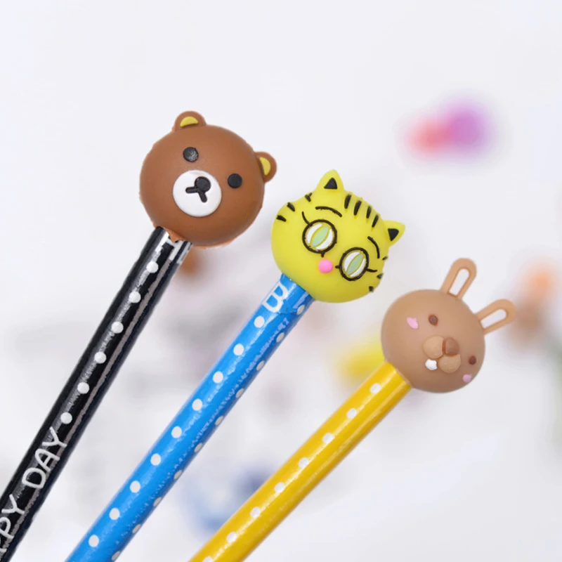 15 шт./лот Мультяшные Милые Животные медведь Кот кролик присоска игрушки ПВХ