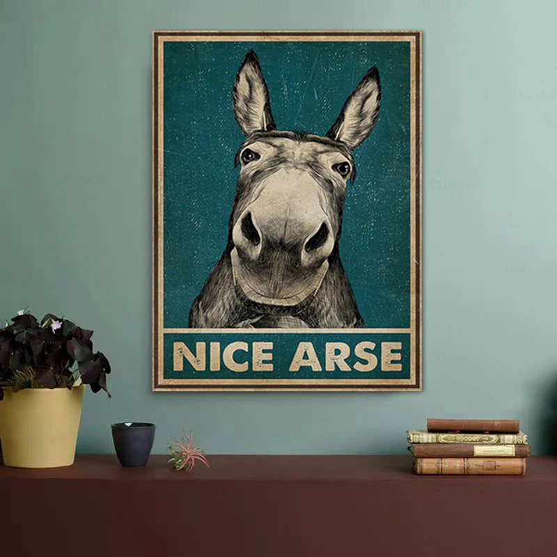 Женская Живопись винтажная животная красивая задняя картина настенное