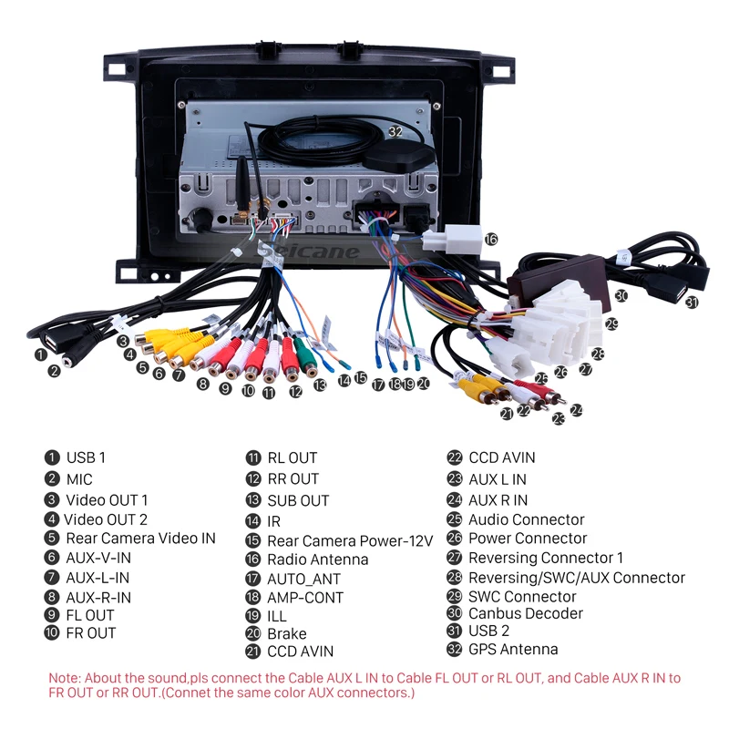 Автомагнитола Seicane мультимедийный проигрыватель на Android 10 1 с сенсорным экраном 0