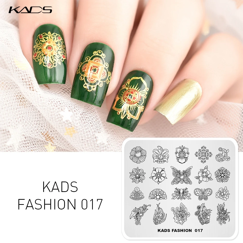 Пластины для ногтей KADS 017 модные пластины маникюра и стемпинга самостоятельного