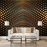 custom 3d mural fancy wallpaper golden radial curve ball wall painting home decor for living room wall paper sticker modern art