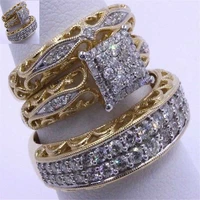 new creative couple ring zelda legend ring crystal set ring jewelry size 6 10