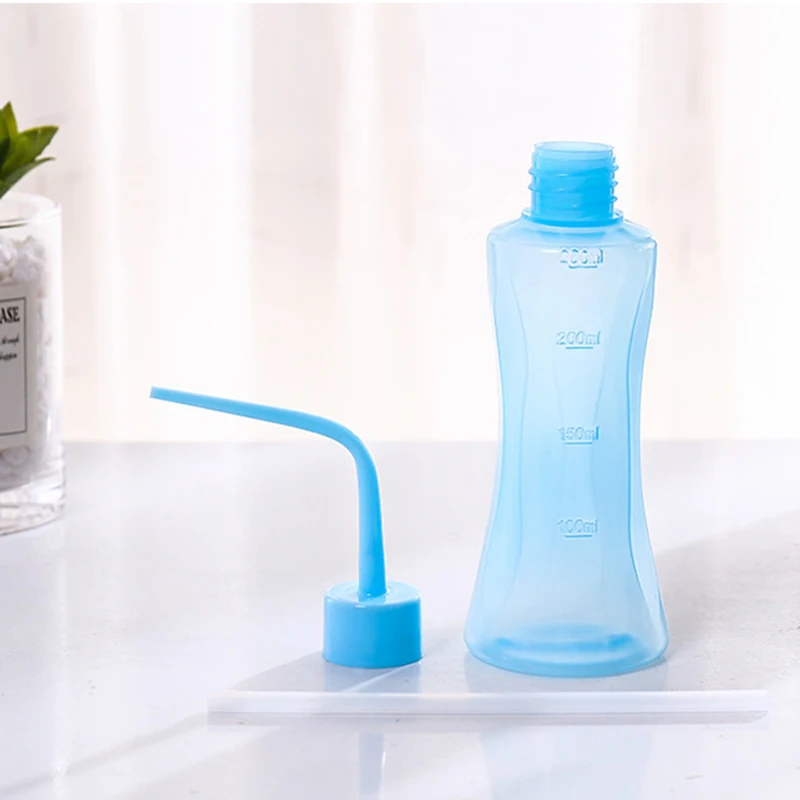 Watering Color Pot 250ml Long Curved Meat Transparent Water Bottle Liquid Container Spray Kettle 1 Pcs | Дом и сад