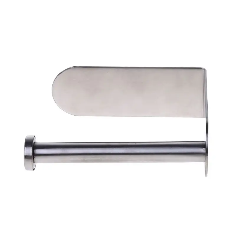 

European Style Adhesive Vertical Paper Towel Holder Stainless Steel Wall Mount Bathroom Kitchen Toilet Tissue Roll Storage Rack