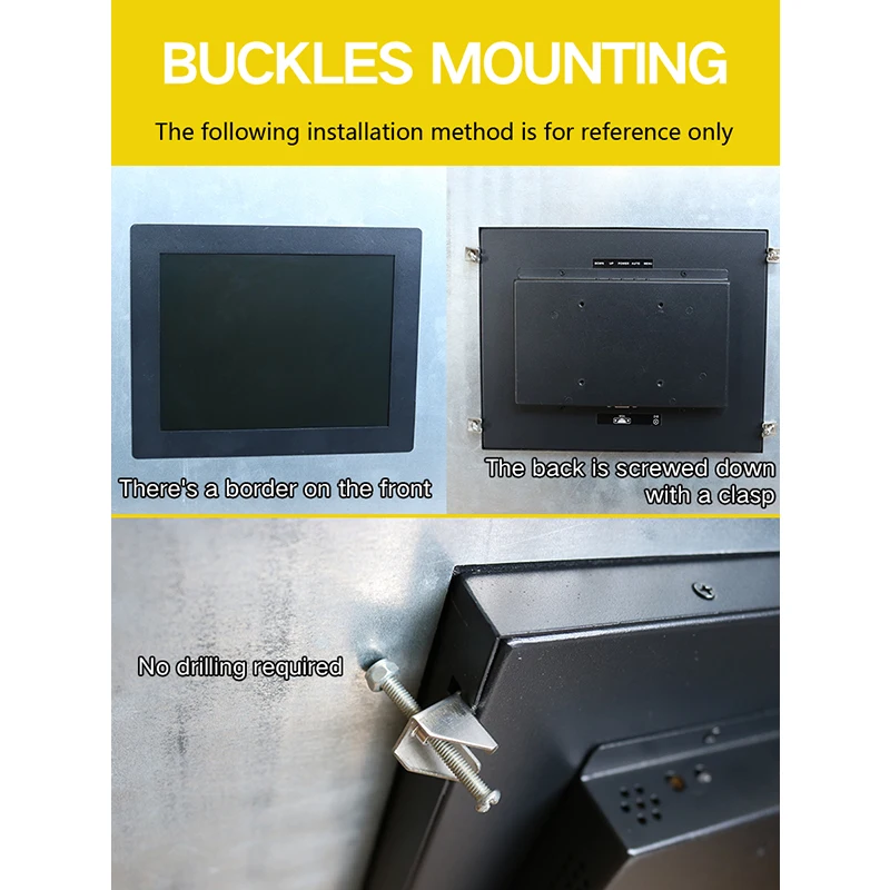 

17 inch 17"VGA//HDMI Connector Metal Shell LCD Monitor Display Resistance Touch Screen 1280*1024 Ratio 4:3 Buckles Mounting