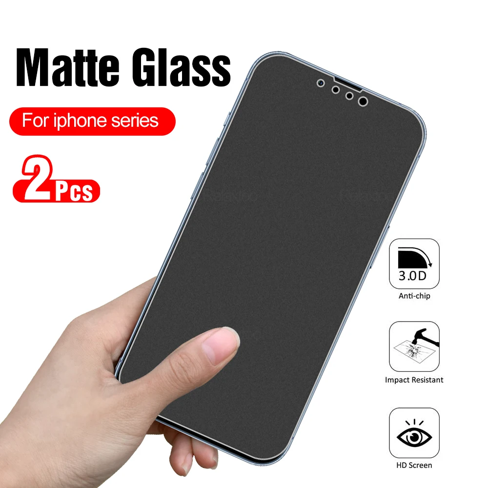 

2 шт., матовое Защитное стекло для iPhone 13 Pro Max, без отпечатков пальцев