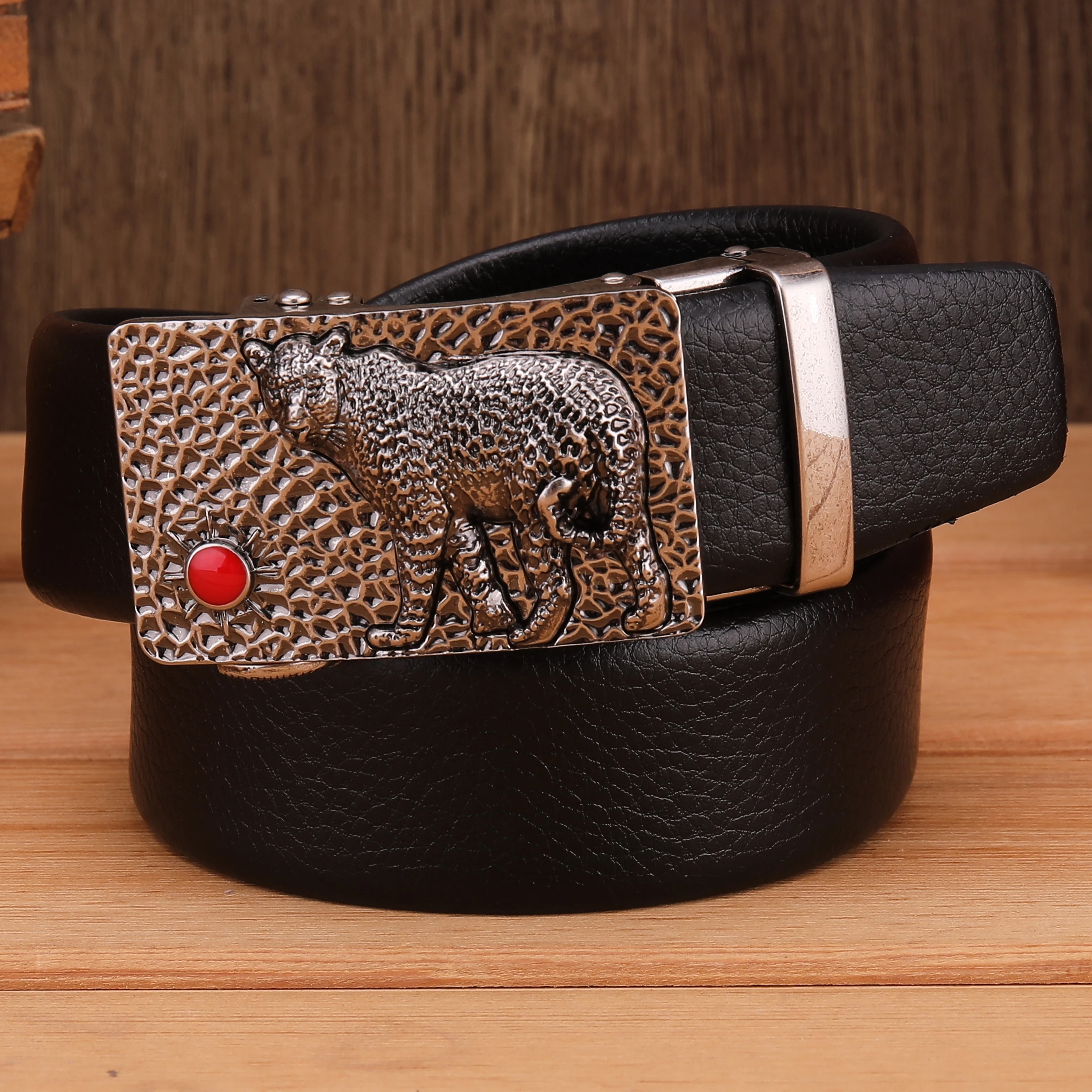 2019 Новый леопардовый ремень jaguar для мужчин мужские ремни Роскошный дизайнерский