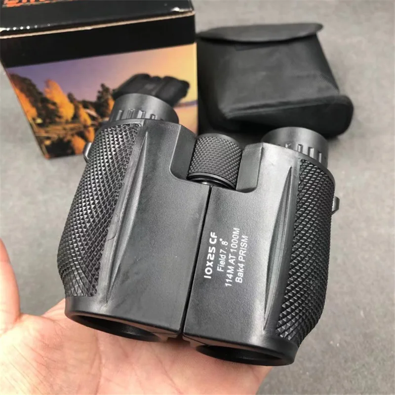 

High Times 10X25 HD All-optical green film waterproof binoculars telescope for tourism binoculars hot selling