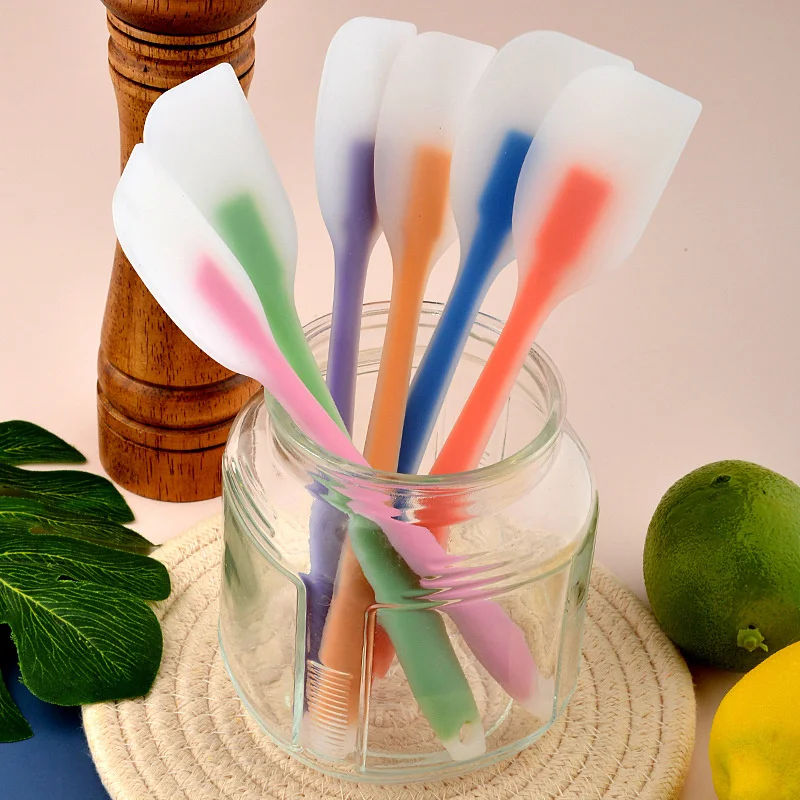 

Kitchen Silicone Spatula Translucent For Cooking Dough Scrape Cream Heat-Resistant Utensils Baking Cake Brush Tools