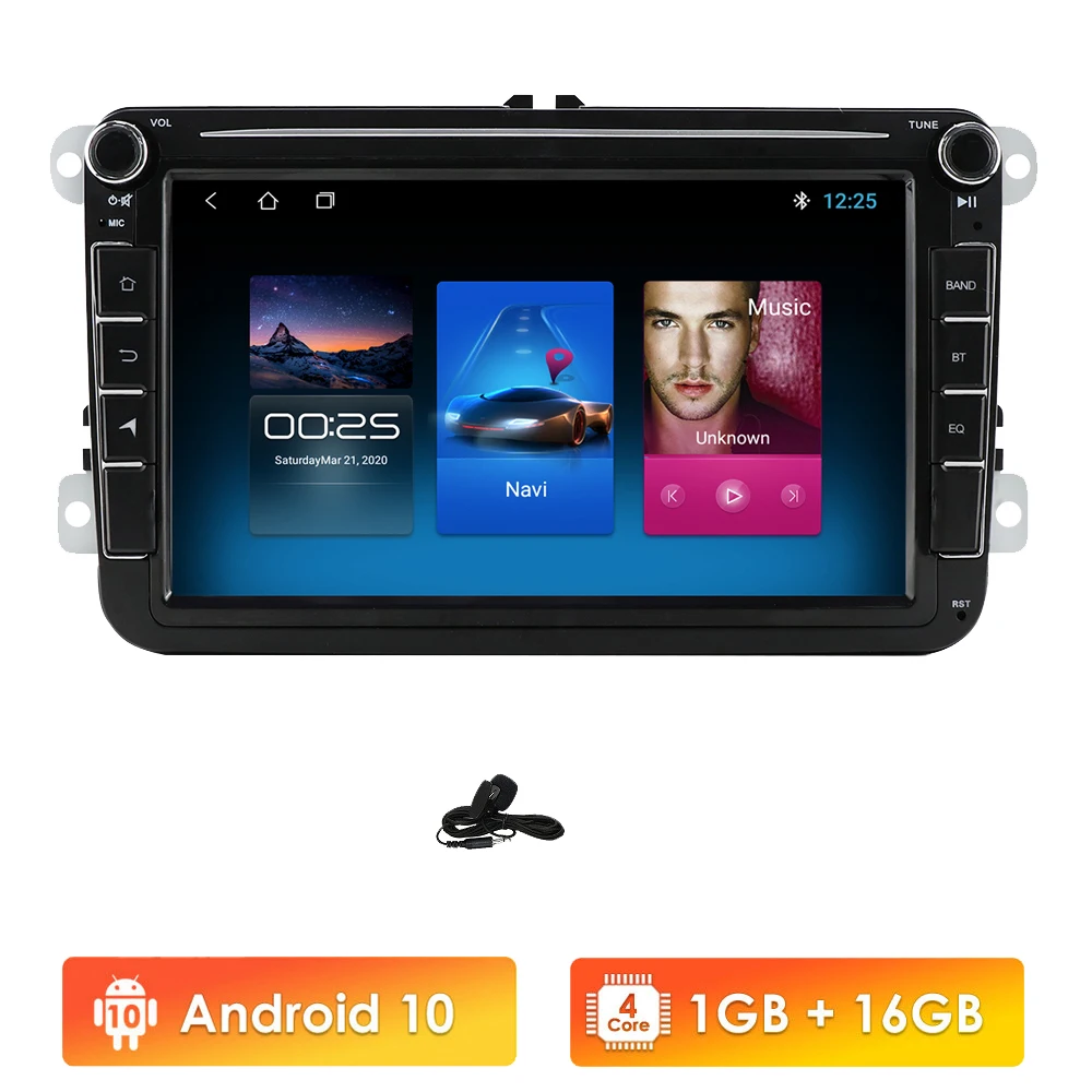 Автомобильный мультимедийный плеер на Android 10 с RDS дисплеем 8 дюймов для VW Passat B6 amarok