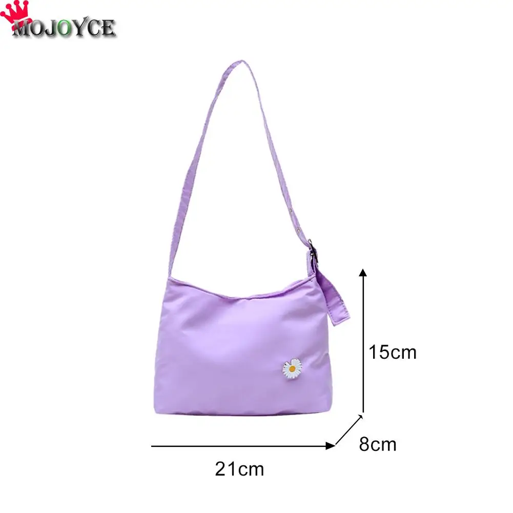 

Simple Women Handbag Classic Texture Creative Delicate Design Chic Daisy Flower Travel Daily Tote Portable Ladies Shoulder Bag